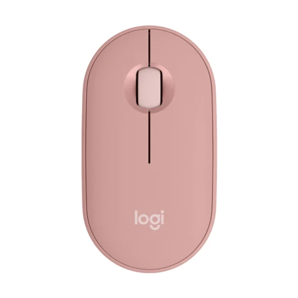 Logitech M350s Pebble Mouse 2, Wireless and Bluetooth Mouse, TONAL ROSE,