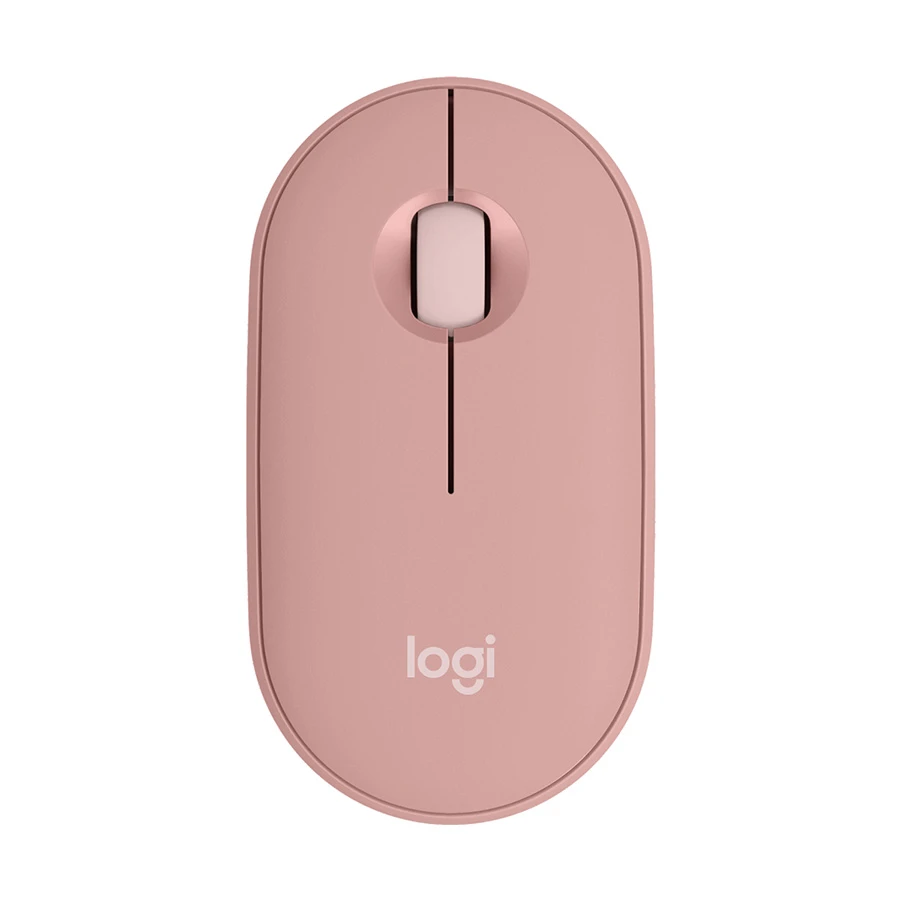 Logitech M350s Pebble Mouse 2, Wireless and Bluetooth Mouse, TONAL ROSE,
