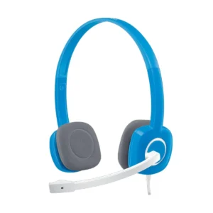 Logitech H150 Stereo Headset with Dual 3.5mm Jack, Noise-Cancelling Mic, Blue,