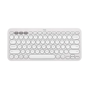 Logitech K380S Pebble Keys 2 Multi-Device Bluetooth Keyboard, TONAL WHITE