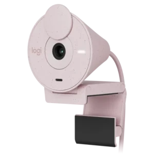 Logitech BRIO 300  Webcam with auto light correction, noise-reducing mic, 1080p, ROSE