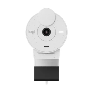 Logitech BRIO 300  Webcam with auto light correction, noise-reducing mic, 1080p, OFF WHITE,