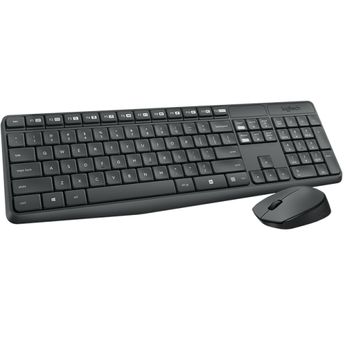 Logitech MK235 Wireless Combo Keyboard and Mouse, Black