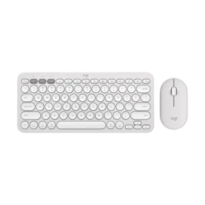 Logitech Pebble 2 Combo Multi-Device Bluetooth Keyboard and Mouse, TONAL WHITE,